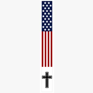 Roestvrij Stalen Metalen Sticker Amerikaanse Vlag Christelijk Kruis Patroon Religieuze Sticker Voor Auto Laptop Home Decor Waterdicht