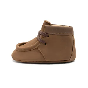Braune Baby Wildleder Stiefel weiche Sohle Schnürung Kleinkind Schuhe süße Winterschuhe für Babys