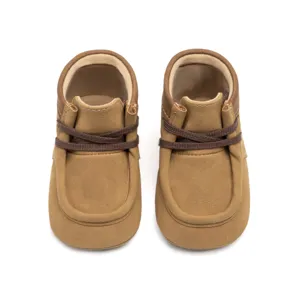 Braune Babylaufschuhe weiche Sohle Kleinkind Stiefel Winter Babyschuhe Alltag Niedlich