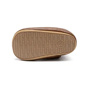 Bottes bebe marron semelle caoutchouc antiderapante chaussures cuir souple taille 13