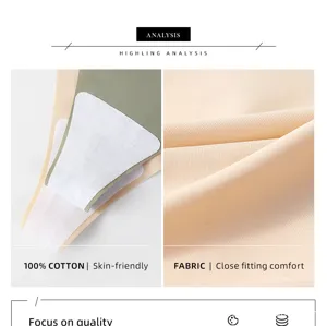 Detailed view of breathable cotton underwear fabric, skin-friendly texture and soft crotch.