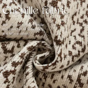 Vintage Chenille Sofakissen Bezug Stoff, Nahansicht der Textur fuer das Wohnzimmer.