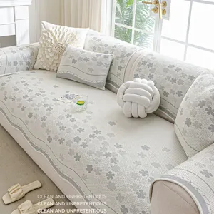 Summer ice silk sofa cushion cooling mat non-slip breathable slipcover protector pad
