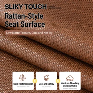 Cool rattan sofa mat summer new breathable anti-slip couch cover fabric material