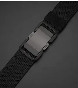 Taktischer Gürtel Schnellverschluss Schnalle Detail Ansicht, robustes Nylon Band für Outdoor.
