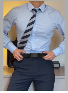 Detailansicht Herren Taktischer Gürtel mit Schnalle, Nylon-Canvas für Arbeit und Freizeit.