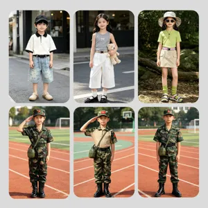 Cintura militare in tela per bambini campeggio estivo allenamento all'aperto principale.