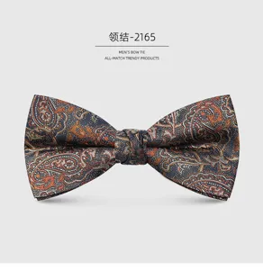Farfallino da uomo paisley elegante accessorio per abito da sposa motivo classico formale