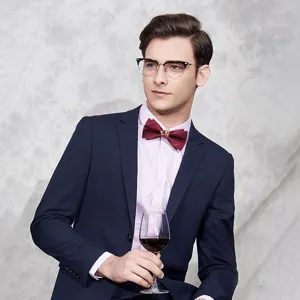 Elegante papillon bordeaux formale da uomo matrimonio abito accessorio moda collo stile