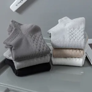 Men's breathable mesh short socks, comfortable cotton casual ankle socks, multi-color pack.