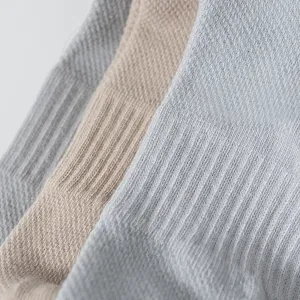 Men's summer pure cotton short socks breathable mesh anti-odor casual athletic boat socks