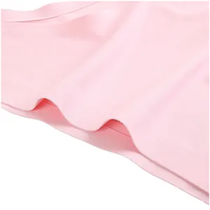 Seamless ice silk women's underwear detail view, ultra-thin breathable low waist pink fabric.
