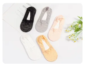 Damen spitze unsichtbare füßlinge, sommer dünne atmungsaktive mesh kurze socken.