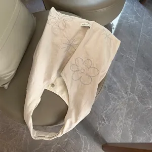Modieuze schattige geborduurde nylon hobo tas zoete stijl casual vrouwen schoudertas