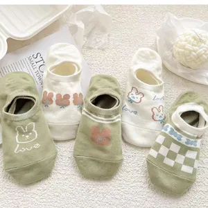 Cute women summer thin invisible socks low cut shallow short socks cartoon sweet breathable boat
