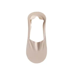 Men's ice silk invisible boat socks summer thin low cut non-slip short socks nude color