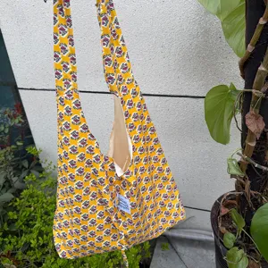 Floral Slouchy Shoulder Bag Casual Large Capacity Fabric Hobo Bag for Women Daily Use