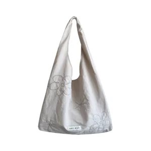 Lente zomer nylon bloemen borduurwerk schoudertas zoete stijl hobo handtas voor vrouwen
