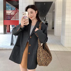 Stijlvolle herfst luipaardprint hobo tas met grote capaciteit voor dames dagelijkse mode chic