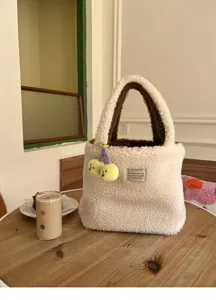 Süße Herbst Winter Plüsch Handtasche flauschige weiche Umhängetasche Freizeit Tasche Damen
