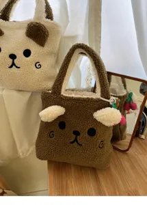 Niedliche Plüsch Bär Handtasche Herbst Winter japanische weiche Mädchen Tasche flauschige Shopper