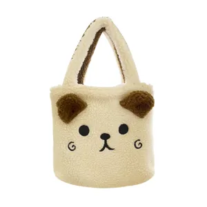Niedliche flauschige Bären Handtasche für Herbst Winter, weiche Sherpa Tasche mit Ohren Alltag.