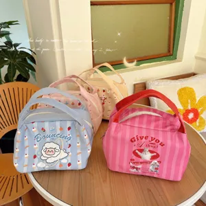 Leinwand isolierte Mittagessen Tasche japanischer Stil süße Handtasche große Kapazität Damen