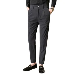 Herren Slim Fit Cord Freizeithose stilvolle Business Anzughose herbst winter herren hosen