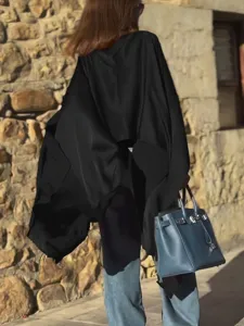 Top ancho y elegante de satén para mujer, ideal para la temporada de verano y uso diario.