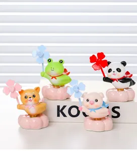 Cute cartoon animal pinwheel resin ornament desktop home office decoration figure cute