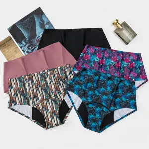 Slip da Bikini Floreale Sexy da Donna Costumi da Bagno a Vita Alta Pantaloncini Patchwork