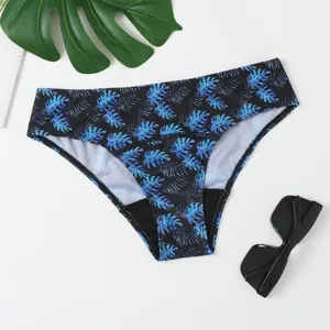 Donna slip bikini stampa floreale tropicale foglie costume da bagno sexy per spiaggia.