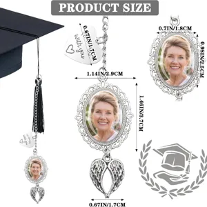 Abschluss Foto Quaste Anhänger Gedenken Doktorhut Charm personalisierter Schmuck