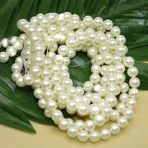 ABS Imitation Pearl Beads Round Hole Flatback Pearls For Nail Art DIY Jewelry Making Crafts Sewing Decoration