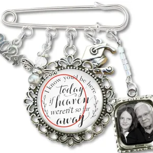 DIY Photo Pendant Brooch Memorial Bouquet Pin Alloy Rhinestone Wings Picture Frame Commemorative Jewelry Gift