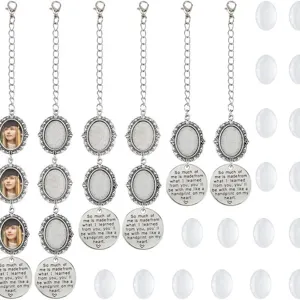 DIY photo charm memorial bouquet pin blank bezel tray pendant custom graduation keepsake 1pc