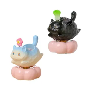 Lucky rotating cat blind box desktop decoration cute cartoon kitten gift for office