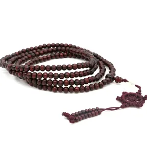 Grani di Preghiera Buddisti in Legno 216 Perle 6mm Mala Pendente per Leva Cambio Auto