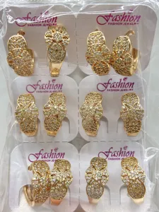 Vergoldete Zirkon Blumen Creolen koreanischer Stil Großhandel Modeschmuck Damen