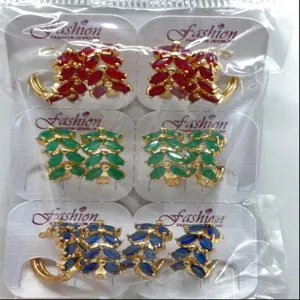 Grenzüberschreitender Großhandel bunte Zirkon Ohrringe exquisite Nischen-Design verschiedene Stile