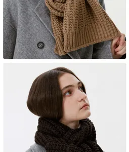 Écharpe d'hiver en grossage tricot, accessoire de mode chaud et douillet pour les jours froids.