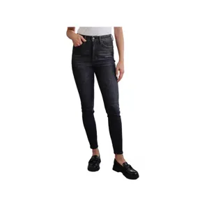 Women high waist skinny jeans washed black denim pants casual slim fit trousers daily wear