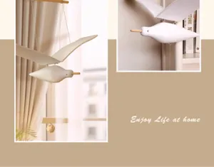Fliegende Möwe Holz Hängeornament Vogel Mobile für Kinderzimmer Wohnzimmer Balkon Dekoration