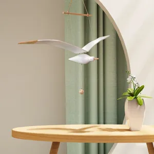 Hölzerne fliegende Möwe Hänge-Mobile dekorativer Vogel Anhänger für Wohnzimmer Balkon
