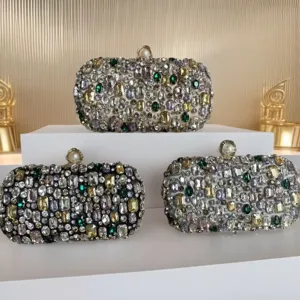 Luxus Strass Abendtasche handgefertigt Glitzer Kristall Pailletten Damen Clutch Beutel.