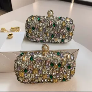 Atemberaubende Strass Kristall Abendtasche, elegante Luxus ovale Handtasche fur Damen Party.