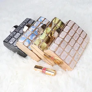 Acrylic Evening Clutch Bag Set Elegant Square Handbags Party Purse for Women Wedding