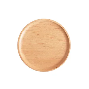 Runder Buchenholz Untersetzer, natuerliche Holztasse Matte und waermeisolierende Tischmatte.