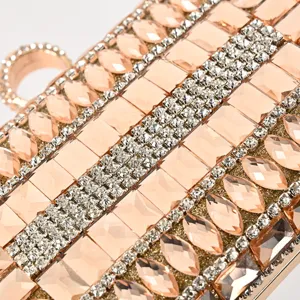 Exquisite rhinestone evening clutch bag with sparkling crystals for women's party wedding dress