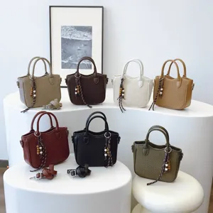 Damen Gewebte Eimer Tasche Retro Mode Umhängetasche Herbst Neue Nische Schulter Handtasche